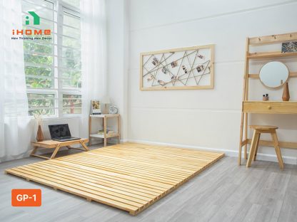 Combo Giường pallet dạng gấp GP-1 và khung gỗ treo tường , giá rẻ chất lượng